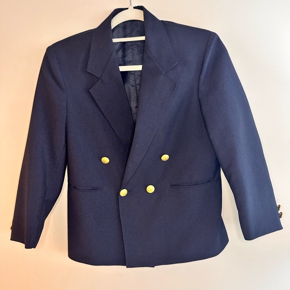 Vintage Navy Blazer – Gold Buttons | Size 10 - Picture 5 of 6